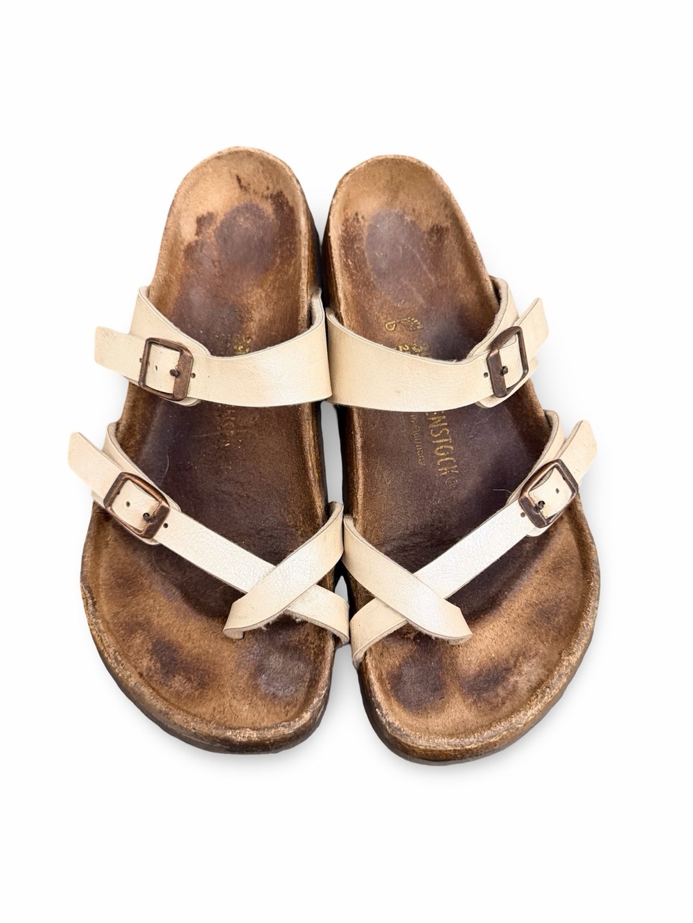 Birkenstock Mayari White Pearl Sandals Size 39